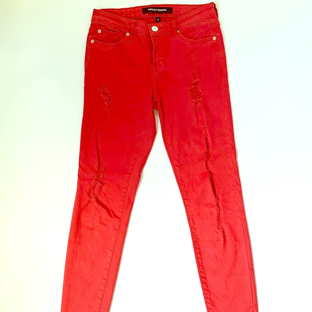 Ashley Mason Red Denim Jeans